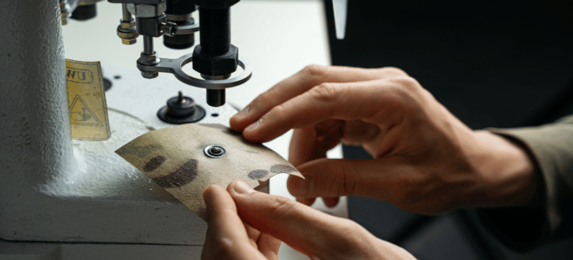 Setting metal eyelets